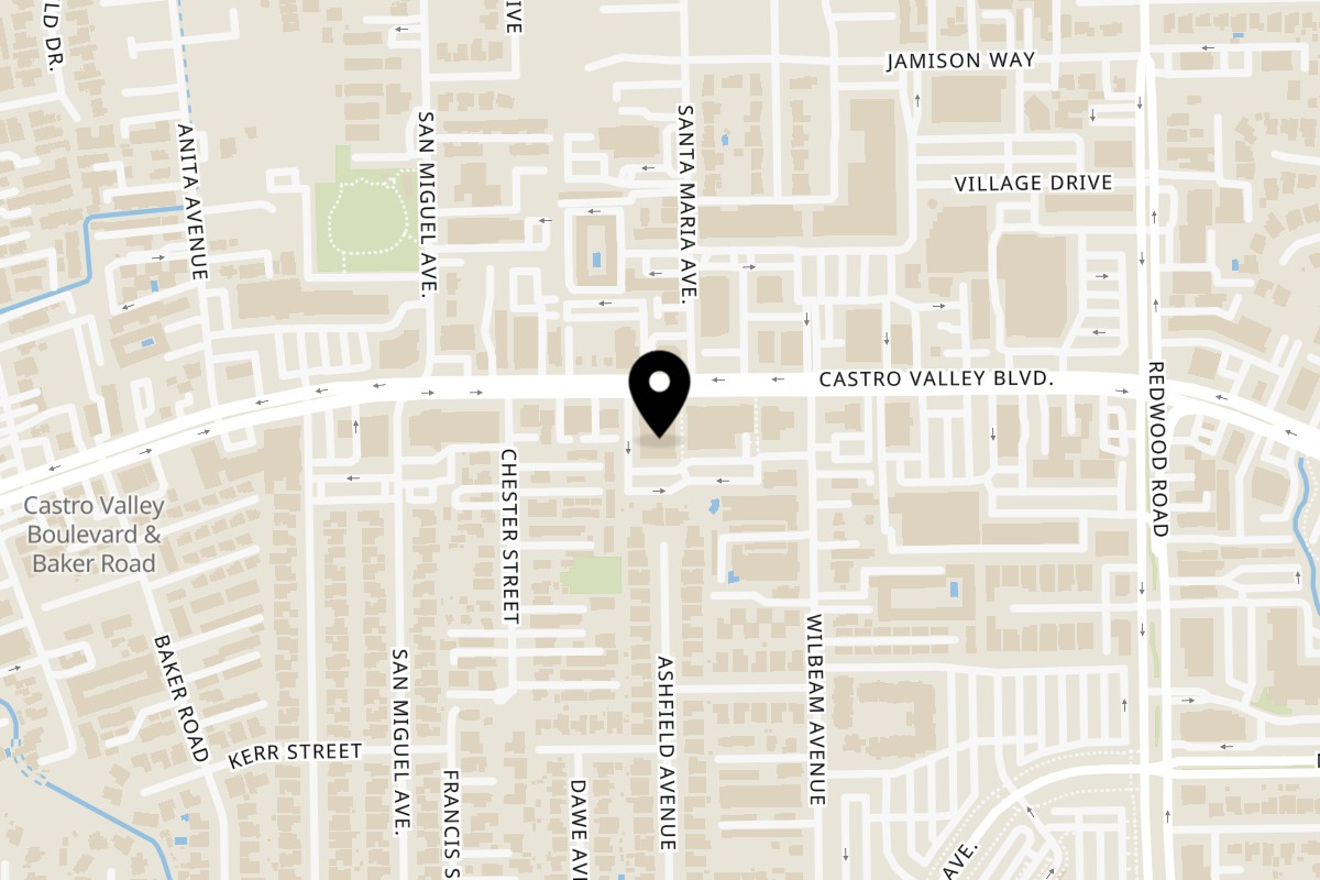 Map showing the location of La Perla on 3295 Castro Valley Blvd Ste 203 in Castro Valley